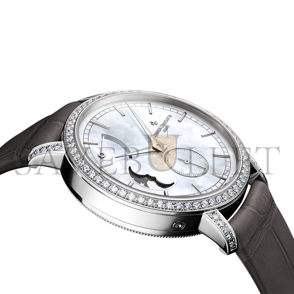 VACHERON CONSTANTIN TRADITIONNELLE SERIES MOON PHASES 36MM WHITE GOLD WATCH 83570/000G-9916